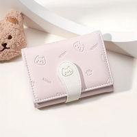 Dompet Lipat Kompak Kulit PU Pendek Gaya Chic Trendi Terbaru untuk Wanita, Cocok untuk Penggunaan Sehari-hari, Kerja, dan Belanja