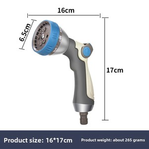 <span class=keywords><strong>Pistolet</strong></span> pulvérisateur d'eau OEM et buses, <span class=keywords><strong>pistolet</strong></span> pulvérisateur manuel en plastique ergonomique extrêmement compact, 8 modes de pulvérisation verrouillables pour usage domestique - Product Image 4