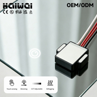 IP21 ABS 7mm Ultra Thin Single Touch Switch DC12V 3A CCT Stepless Dim 1-6mm Sensing for LED Vanity Makeup Dressing Mirror