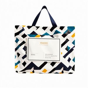 Sac en plastique de shopping avec poignée souple en boucle LDPE/HDPE, impression personnalisée, promotion - Product Image 1