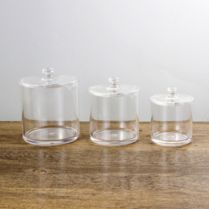 Acrylic apothecary lọ Bộ <span class=keywords><strong>3</strong></span> hộp lưu trữ tinh thể rõ ràng lưu trữ hộp có nắp đậy - Product Image 6