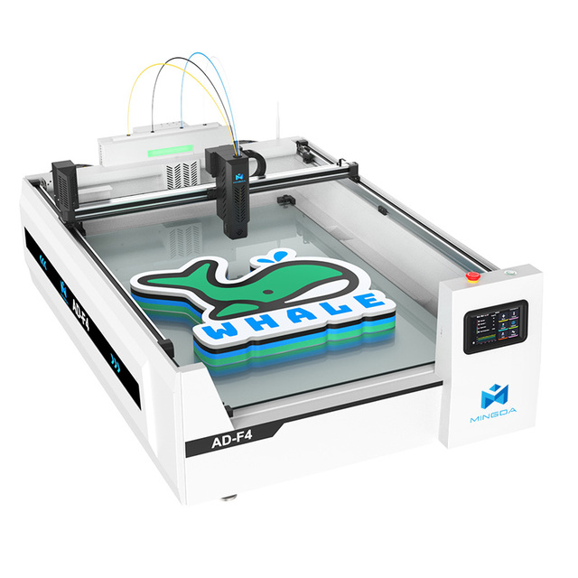 Mingda AD-F4 3D Sign Printer Industrial Grade 4 Colors Sign Letters Advertising Channel Letter 3d Printer for Pvc Neon Lights