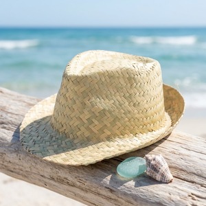 Chapeaux de paille de sauveteur en herbe naturelle de haute qualité pour l'été, avec logo personnalisé, pour homme, du Vietnam - Product Image 1