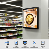 Pantalla LCD Digital Cuadrada para Publicidad, Monitor Comercial HD de Pared para Ascensores, Tiendas Minoristas y Restaurantes
