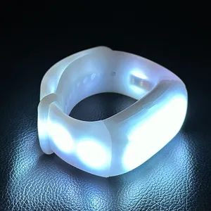 Cambio de color, pulsera LED activada por sonido, pulsera intermitente, muñequera LED intermitente ajustable, luz led