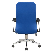 Chaise de bureau moderne et ergonomique Chaise pivotante confortable en tissu à mailles bleues Style design contemporain Respirant pour le bureau