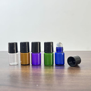 Venta caliente 1mL 2ml 3ml <span class=keywords><strong>4ml</strong></span> 5ml 10ml Rollo de azul cobalto ámbar transparente en botella de aceite esencial con rodillo de metal y tapa de plástico - Product Image 5