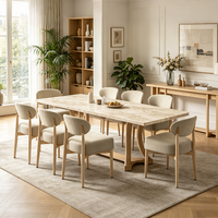 Chaise de salle à manger en cuir végétalien, faible MOQ, OEM/ODM, siège rembourré de luxe, chaises de mobilier de salle à manger pour grossistes/distributeurs