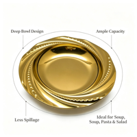 Assiette à soupe écologique en porcelaine pour pâtes, vaisselle de mariage pour restaurant, assiette de présentation irrégulière, bol à soupe profond