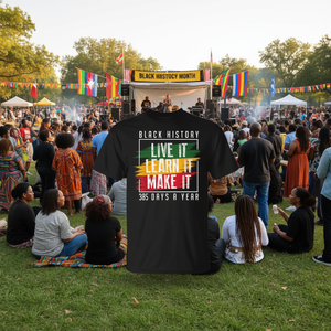 Camiseta del Mes de la Historia Negra, 365 Días, Vivelo, Aprendeello, Hazlo, Ropa Promocional - Product Image 3