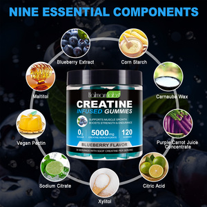 Hatmanlabs Sport Nutrition Pre-entrenamiento Creatine Infused Gummy Suplemento 5000mg Creatine Gummies para Fitness Entrenamiento Físico - Product Image 2