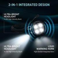 Pièces de vélo électrique universelles 36V 48V 60V 72V, phare à 4 LED ABS pour vélo électrique