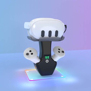 <span class=keywords><strong>Casque</strong></span> <span class=keywords><strong>VR</strong></span> MetaQst 3 Dock de chargement Support vertical de stockage pour MetaQst 3/3s Charger Controller Holder - Product Image 1