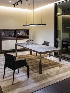 <span class=keywords><strong>Tavolo</strong></span> Rettangolare Industriale in Pietra Sinterizzata Bianca con <span class=keywords><strong>4</strong></span> Gambe e Base in Alluminio Aeronautico per Casa - Product Image 6