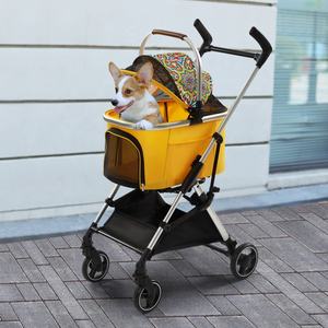 Carrito portátil de 10 KG de lujo para mascotas <span class=keywords><strong>Metro</strong></span> disponible Carrito para mascotas Cochecito para gatos al aire libre - Product Image 6
