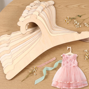 Lindas Perchas de Madera para Bebés, Perchas Antideslizantes para Ropa de Niños, Forma de Oso, Armario, Guardarropa, Almacenamiento de Ropa - Product Image 5