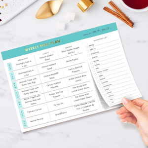 Planificateur de repas hebdomadaire personnalisé Myway 2026, liste d'épicerie, bloc-notes magnétique, cuir/PP écologique pour la perte de poids, dîner en famille - Product Image 4
