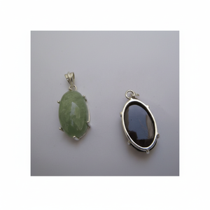 Colgante de Plata de Ley 925 Hecho a Mano para Mujer, Estilo Vintage, con Gemas de Cuarzo, Talla Única, Modelo 34039 - Product Image 1