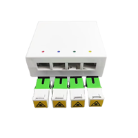 Boîte à bornes Mini FTTH à 4 cœurs-Boîte de distribution murale intérieure en fibre pour réseaux FTTX