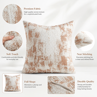 Housse de coussin décorative carrée 45x45 en polyester avec fermeture éclair invisible pour la décoration de la maison, du canapé et de la chambre