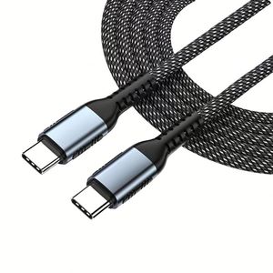 สายชาร์จ240W สายชาร์จไวชนิด C-Type C สายไนล่อนถักอะแดปเตอร์ไฟ USB-C สำหรับโทรศัพท์มือถือ - Product Image 1