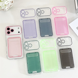 Funda transparente para iPhone X, XR, XS Max, 11, 12, 13 con tarjetero, funda tipo cartera para iPhone 17 Pro con cubierta para la cámara - Product Image 1