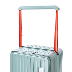 20-Inch Pc Carry-On <b>Suitcase</b> With Swivel <b>Wheels</b> For Leisure Travel Durable Zippered Front Opening Navy Blue Unisex - Product Image 4