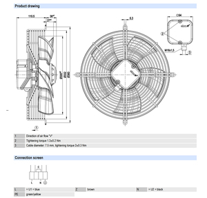 พัดลมแกน AC ขนาด 300 มม. รุ่น ebm-papst S4E300-AS72-53-S01 สำหรับระบายความร้อนในอุตสาหกรรม ระบบ HVAC และคอนเดนเซอร์ - Product Image 2