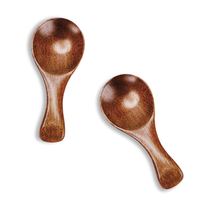 Petites cuillères à la mode en bois de bambou pour condiments, sucre, assaisonnements, sel, miel, café, thé, confiture, moutarde, crème glacée - Product Image 1