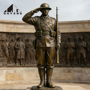 Statua Commemorativa di Eroe in Bronzo a Grandezza Naturale per Parchi all'Aperto Personalizzata QUYANG - Product Image 5
