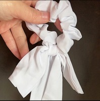 Bandeaux de cheveux personnalisés pour le camping, le yoga et le sport, en polyester et élasthanne, couleur unie, pour femmes et filles, nœud élastique noir