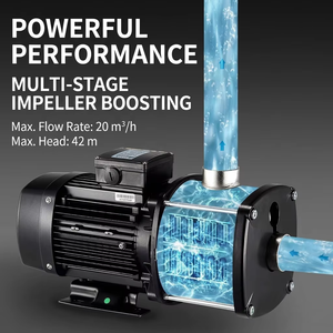 Bomba de Presión Constante de Acero Inoxidable Serie <span class=keywords><strong>CHM</strong></span> 304, Trifásica, 0.37kW, Frecuencia Variable, 2m3/h, para Suministro de Agua en Hoteles - Product Image 5