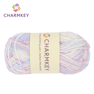 Charmkey Chất Lượng Cao Bé Mềm Hỗn Hợp Nhuộm Màu <span class=keywords><strong>Polyester</strong></span> <span class=keywords><strong>Acrylic</strong></span> Pha Trộn Sợi Cho Đan Tay Chăn Và Khăn Quàng - Product Image 1