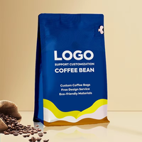 Sacs à café écologiques personnalisés avec logo, fond plat, 250g, 500g, 1kg, couleur unie, sacs à café imprimés personnalisés