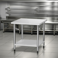 Table de préparation alimentaire industrielle en acier inoxydable Oiwhbeu avec revêtement autonettoyant, résistance à la corrosion et extensibilité modulaire pour