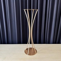 Nouvelle Décoration de Table Haute pour Mariage, Colonne Dorée, Support de Vase à Fleurs pour Centre de Table, Vente Directe Usine SMS