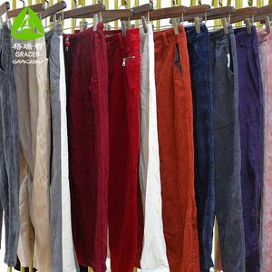 Pantalones de pana usados de la marca Gracer, ropa de invierno de cuello alto, pacas de ropa Vintage de segunda mano para proveedores y consumidores - Product Image 3