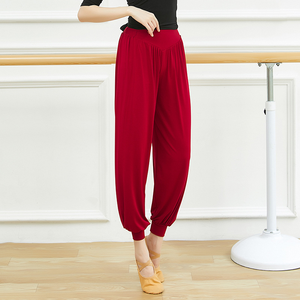 <span class=keywords><strong>Pantaloni</strong></span> estivi Casual in tinta unita modale in cotone morbido elasticizzato <span class=keywords><strong>pantaloni</strong></span> Harem per danza Yoga con chiusura elastica in vita davanti - Product Image 4