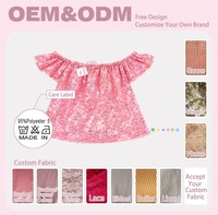 Haut à sequins personnalisé pour fille, à épaules dénudées, avec volants, chemisier scintillant pour les fêtes et les tenues décontractées des enfants