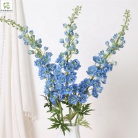 Fleurs artificielles en soie de delphinium bleu à longue tige de haute qualité en gros, 140 cm, pour la décoration de mariage, de fête à domicile