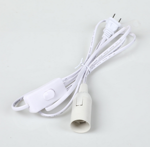 Support de lampe avec cordon d'alimentation 1,8 m <span class=keywords><strong>E27</strong></span> EU, luminaire suspendu LED, adaptateurs de douille pour ampoules avec interrupteur 220 V - Product Image 1