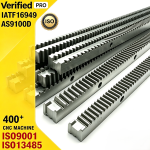 แร็คเกียร์แบบสปูร์ที่ผลิตด้วยเครื่อง CNC ความแม่นยำสูง พร้อมปลายเชื่อมแบบขั้นบันได / บาร์เกียร์เคลื่อนที่เชิงเส้น บาร์เกียร์ความแม่นยำสูงสำหรับการเชื่อมต่อ - Product Image 1