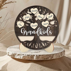 ของตกแต่งรูปหัวใจไม้สร้างสรรค์สำหรับวันแม่ เหมาะสำหรับตกแต่งบ้านและโต๊ะทำงาน - Product Image 2