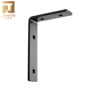 Support d'angle en acier inoxydable JINNATE en forme de L 125x84x25x5mm pour étagère murale, durable - Product Image 1