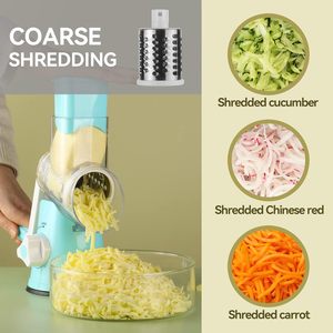 Wholesale Small Stainless Steel Manual Rotary Cheese Slicer <b>Vegetable</b> <b>Shredder</b> Cutter ABS Multifunctional Fruit Graters - Product Image 2
