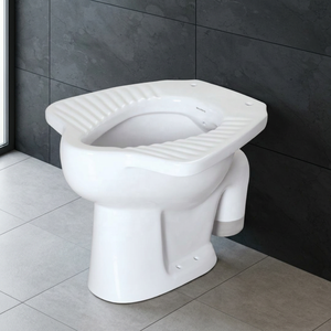 โถสุขภัณฑ์แบบตั้งพื้นทรงยุโรป รุ่น EWC S Trap แบบอินเดีย - Product Image 2