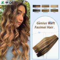 Silver Genius Extensions de cheveux humains à double trame de couleur claire Extensions de cheveux humains de haute qualité