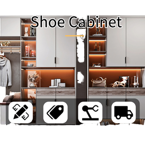 YVT moderno bianco libreria soggiorno libreria divisorio con armadio decorativo pannello in legno libreria per uso ufficio - Product Image 3