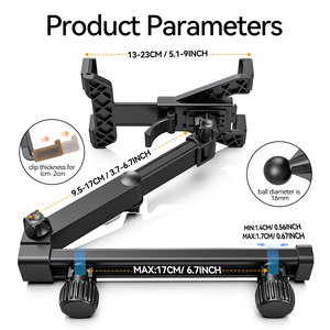 New 360 độ xoay phổ Silicone xe tựa đầu núi chủ ABS Vật liệu Tablet PC đứng và điện thoại di động chủ sở hữu - Product Image 3