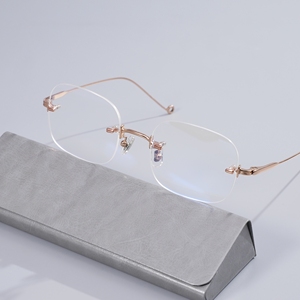 Monture de lunettes optiques sans monture en titane ultra-légère pour myopie, montures de lunettes de vue pour femmes et hommes, logo personnalisé OEM - Product Image 5